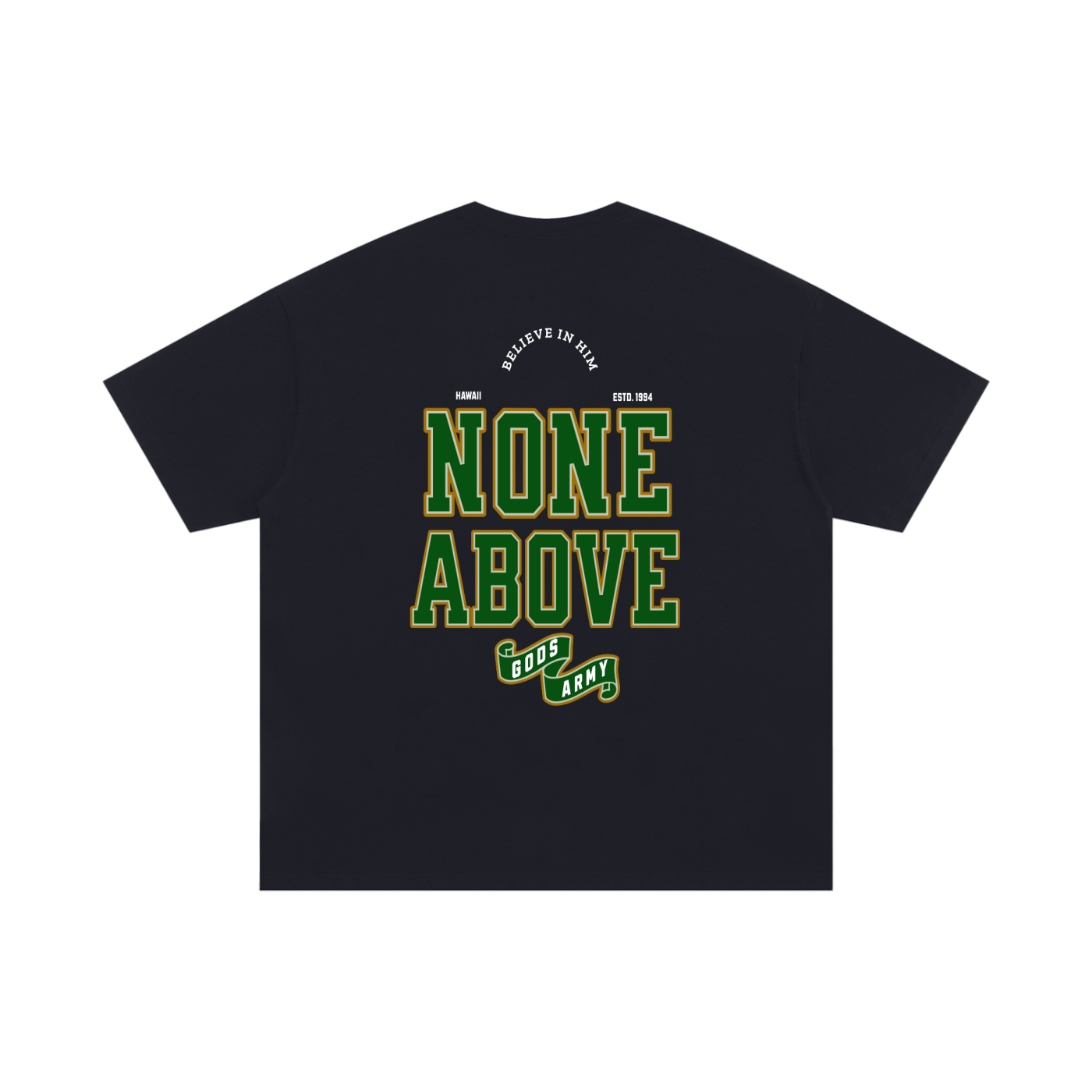 Oversized Cotton T-Shirt NONE ABOVE,GODS ARMY