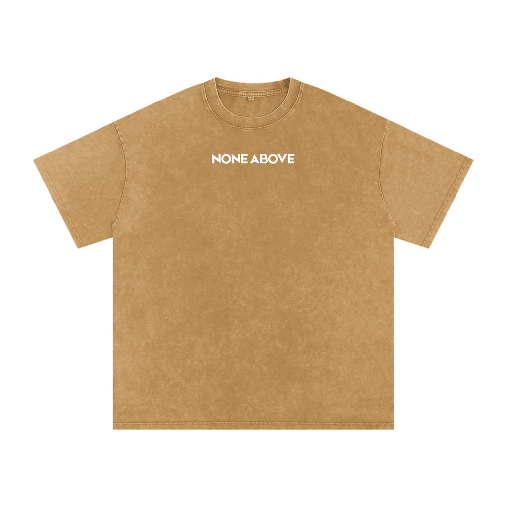 Snow Washed heavy Cotton T-Shirt NONE ABOVE, GODS ARMY